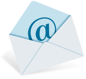 an e-mail letter that has a @ sign on it
