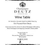 1018 Deutz Wine Table