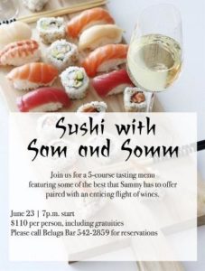 0623 Sushi, Sam and Somm