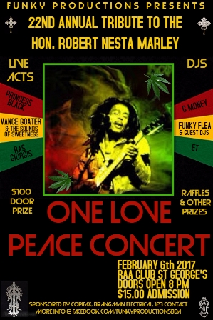0206 Bob Marley One Love Peace Concert Bermuda Events